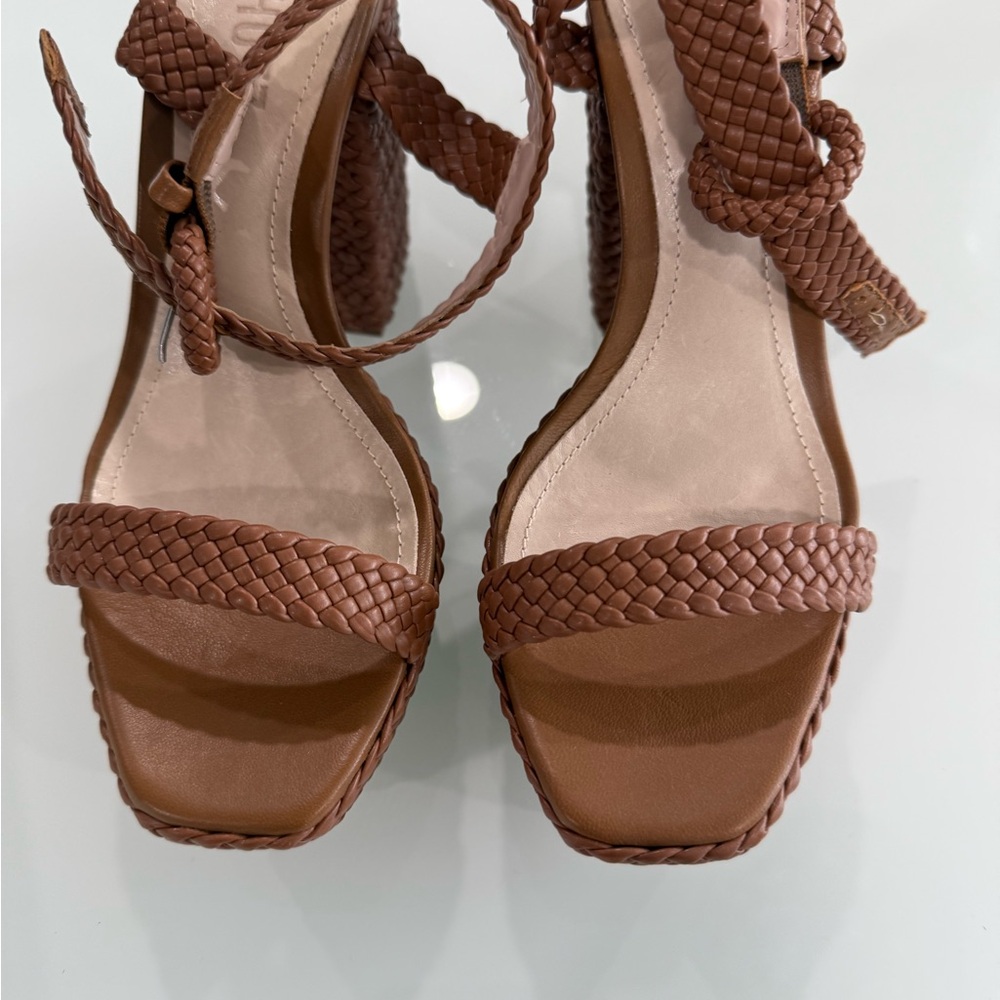 SCHUTZ Braided Brown Platform Sandals